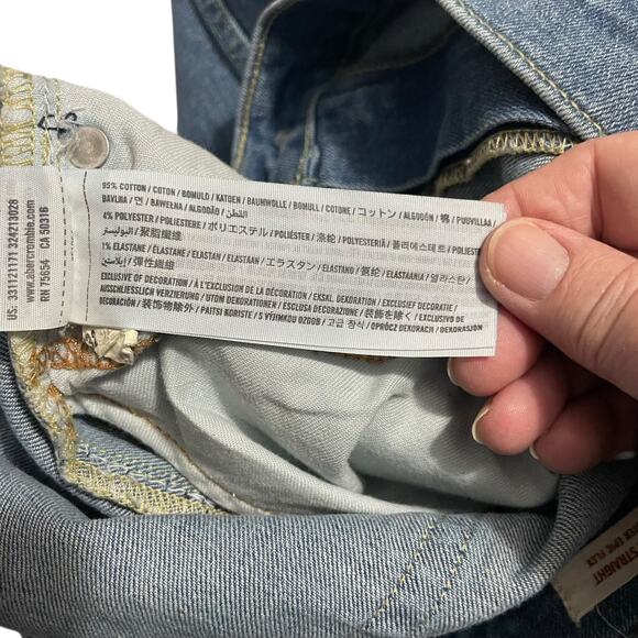 Hollister Mens Jeans Size 36 Classic Straight Leg Epic Flex Light Wash Zip Fly - Picture 9 of 12